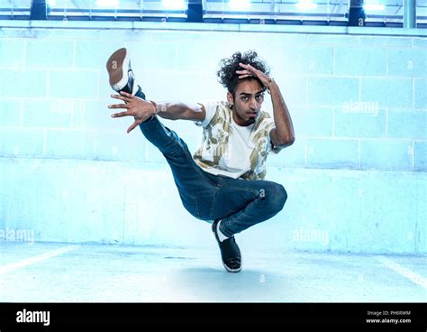 Male Hip Hop Dancer Dancing Inside a Building Stock Photo - Alamy