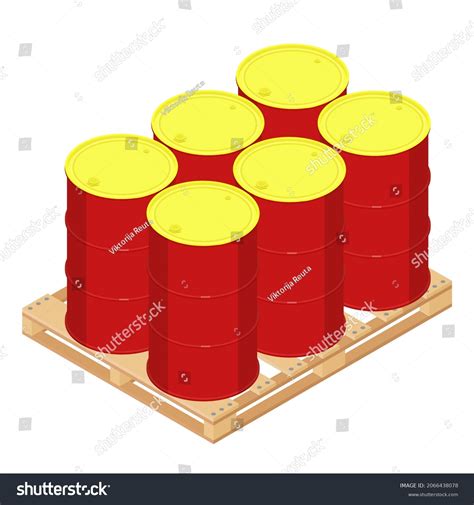 Industry Oil Barrels Chemical Drums Stacked Stock Illustration 2066438078