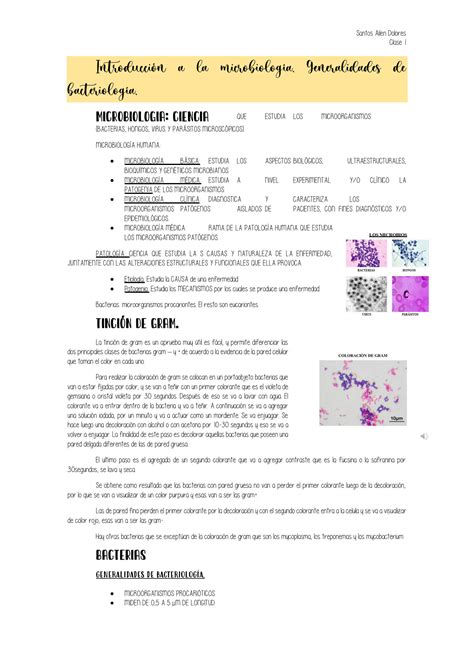 Solution Generalidades Microbiologia Bacterias Studypool