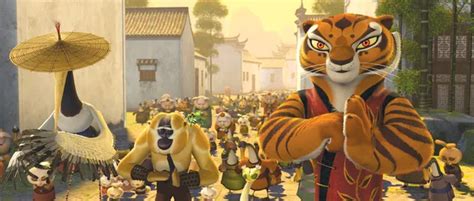 Film animowany Kung Fu Panda mądry żółw Oogway na brzegu jeziora z