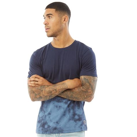 Fluid Herren Gradient Dye Print T Shirts Navy