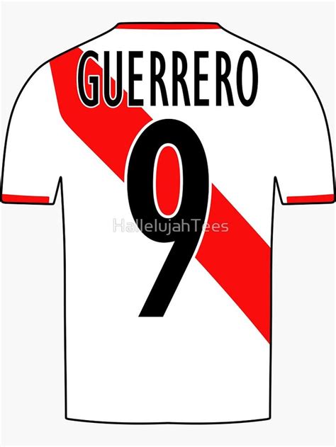 Pegatina For Sale Con La Obra Vinilo Peruano Paolo Guerrero 9 Equipo