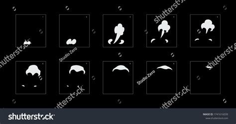 Smoke Effect Smoke Animation Sprite Sheet Stock Vector (Royalty Free ...