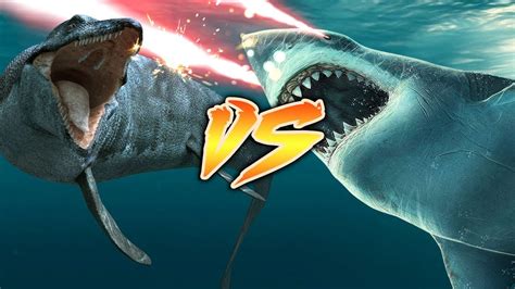 Megalodon Vs Giant Mosasaur