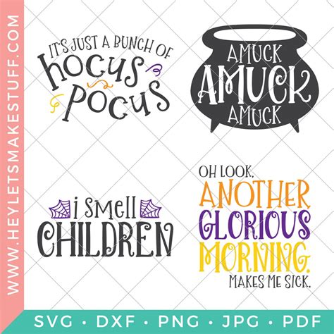 Hocus Pocus Svg Files For Cricut And Silhouette Laptrinhx