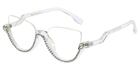 Moore Clear Cat Eye Modish Plastic Eyeglasses | Muukal.com