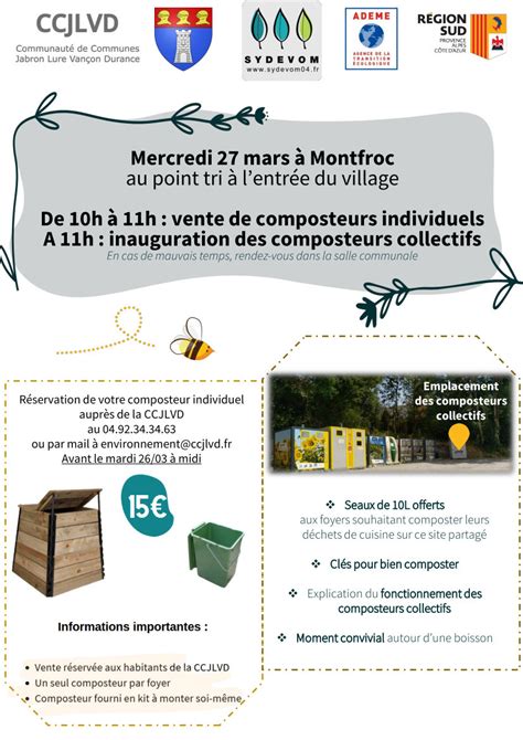 Vente De Composteurs Et Inauguration Du Composteur Collectif Montfroc