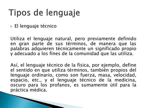 Ppt Niveles Y Tipos De Lenguaje Powerpoint Presentation Id5390832