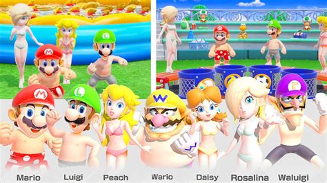 Beach Party Pack Dlc Super Mario Party All Player Minigames Youtube