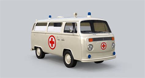 vintage ambulance 3d model