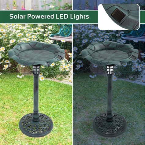 Gardenkraft Solar Lit Bird Bath Studio