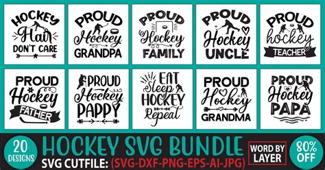 Hockey Svg Bundle Bundle Creative Fabrica