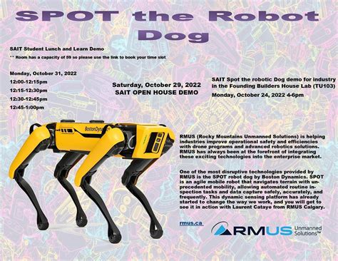 SPOT the Dog- Robot Dog Demo, SAIT Thomas Riley Building (TU103 ...