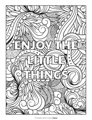 Mindful Coloring Book Template