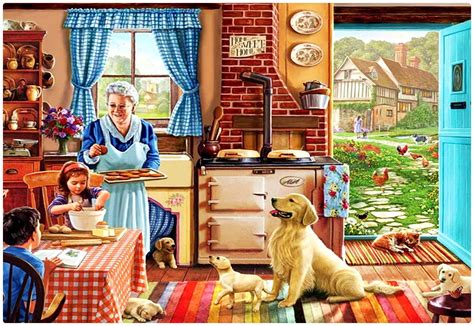 Solve Painting Visiting Grandma S House Jigsaw Puzzle Online With