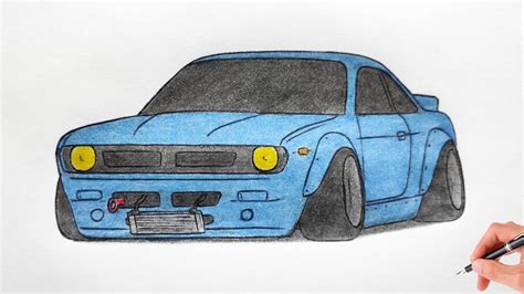 How To Draw A Nissan Sx S Rocket Bunny Boss Kit Drawing D Car