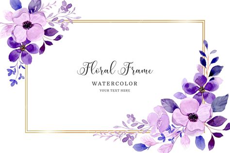 Purple Flower Wedding Border