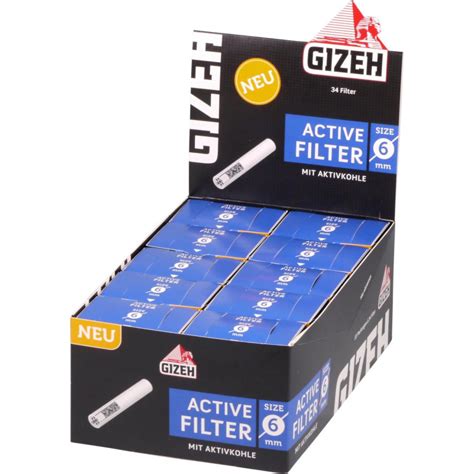 Gizeh Filter Charcoal Mm Pieces