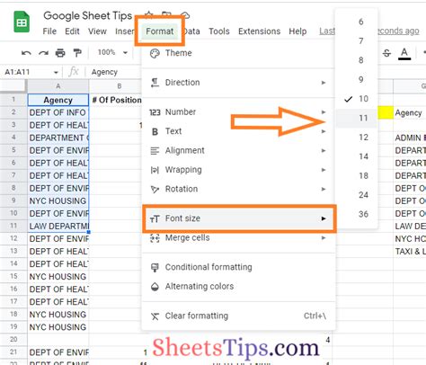 How To Change Font Size In Google Sheets Shortcut Key To Increase