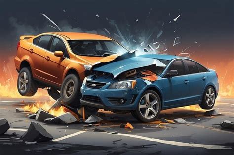 Ilustraci N Del Concepto De Accidente Automovil Stico Foto Premium