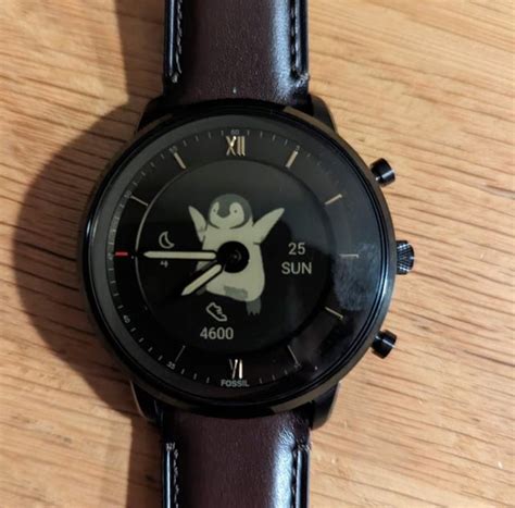 Fossil Hybrid Penguin Watchface : r/FossilHybrids