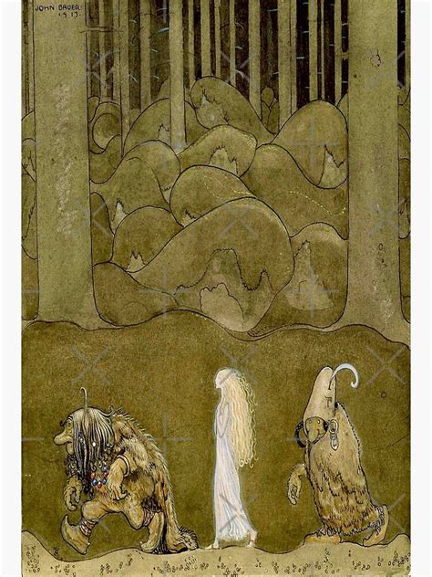 The Princess And The Trolls Strolled Through The Forest By John Bauer