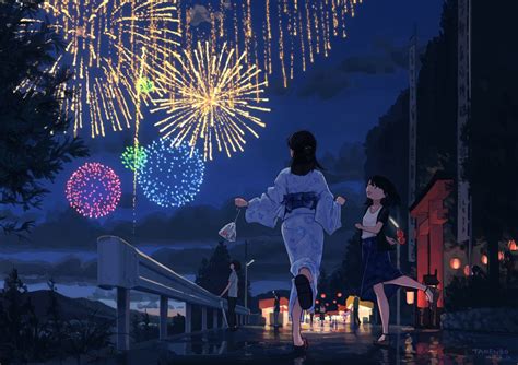 Anime Fireworks Wallpapers - Wallpaper Cave