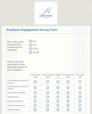 Employee Engagement Survey Form Template | Jotform