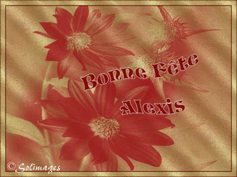 Cartes virtuelles solimages Bonne fête Alexis