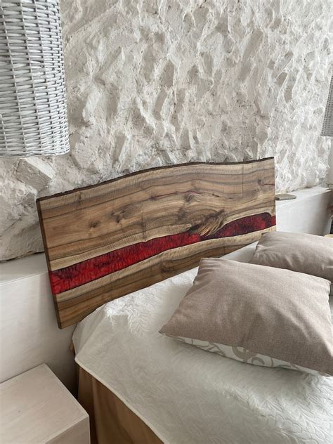 Live Edge Custom Headboard Epoxy Furniture Wood Slab Resin Art