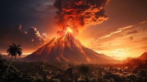 Premium Photo | Majestic volcano landscape in Indonesia