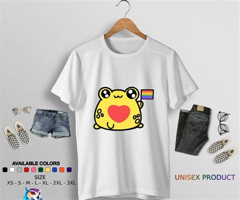 Frog Pride Flag Shirt Cute Anime Rainbow Gift Gay Pride LGBTQ Shirt Lesbian Tshirt LGBT
