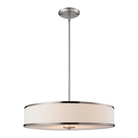 Z Lite Cameo 3 Light Brushed Nickel Moderncontemporary Drum Pendant Light At