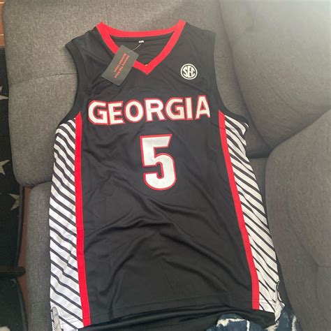 anthony edwards georgia jersey authentic fully... - Depop