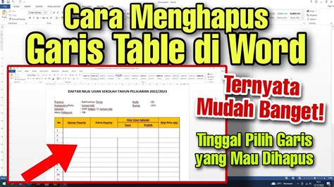 Cara Menghapus Garis Table Di Word 2013 Ternyata Mudah Banget YouTube