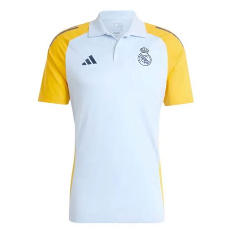 real madrid polo shirt glow blue  uksoccershop