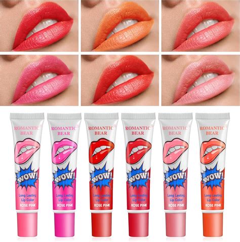 Peel Off Lip Stain Pcs Tattoo Magic Color Lip Gloss Sets Easy Peel