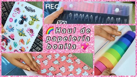 HAUL DE PAPELERÍA BONITA plumones colores haul YouTube