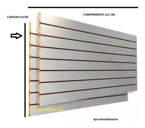 4 Painel Expositor Branco Mdf 0 61 X 1 22 Parcelamento Sem Juros