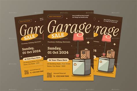 Illustrative Garage Sale Flyer, Print Templates | GraphicRiver