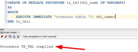 Oracle Stored Procedure Create Table DatabaseFAQs