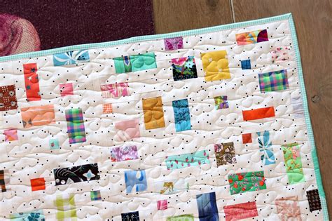 Confetti Baby Quilt Stitched In Color