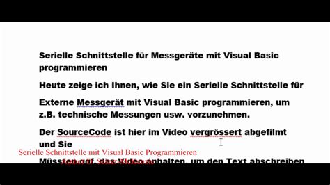 Serielle Schnittstelle F R Messger Te Mit Visual Basic Programmieren