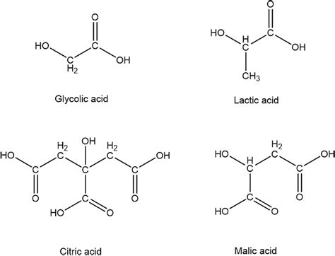 Structures Of Some Common α Hydroxycarboxylic Acids Download