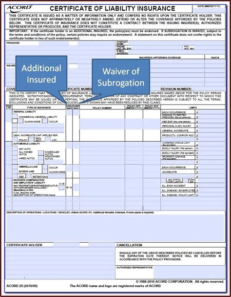 Waiver Of Subrogation Workers Comp Form - Form : Resume Examples #E4Y4zAZn2l