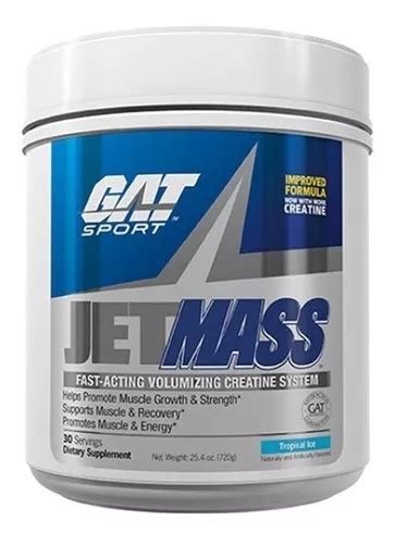 Gat Sport Jet Mass 30 Servicios Creatina Post Entreno Sabor Tropical