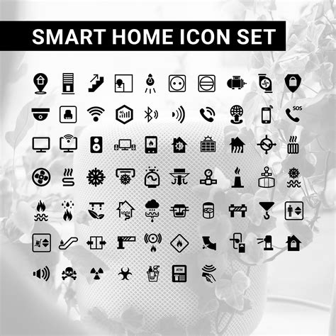 Smart Home Smart Building Icon Set Vector Icon Pack Etsy