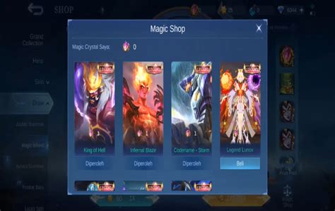 Cara Dapat Skin Legend Lunox Mobile Legends ML Esportsku