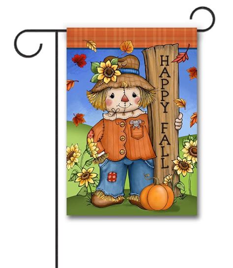 Buy Happy Fall Cute Scarecrow House Flag Fall