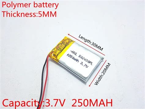 Aliexpress Buy Free Shipping Polymer Lithium Ion Battery 3 7 V